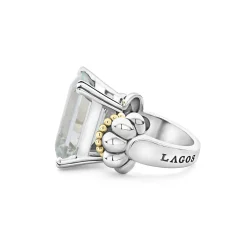 Gemstones<LAGOS Large Emerald-Cut White Topaz Ring