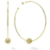 Gold<LAGOS Large 18K Gold Caviar Ball Hoop Earrings