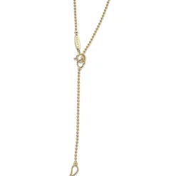 Gold<LAGOS Large 18K Gold Ceramic Circle Pendant Necklace