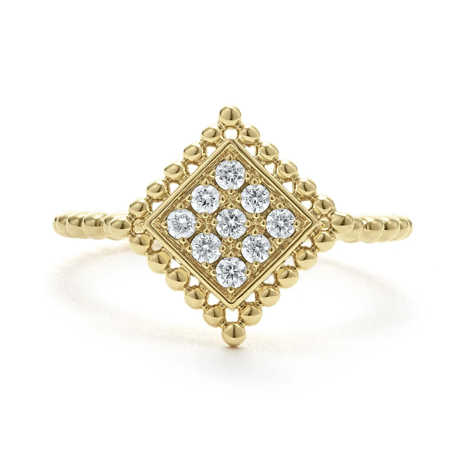 Gold<LAGOS Large 18K Gold Diamond Ring