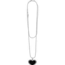 Long Necklaces<LAGOS Large Onyx Heart Pendant Necklace