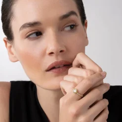 Gold<LAGOS Large Rose Cut Diamond Ring