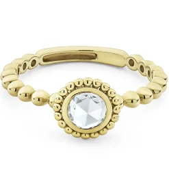 Gold<LAGOS Large Rose Cut Diamond Ring