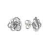 Caviar Earrings<LAGOS Large Silver Love Knot Stud Earrings