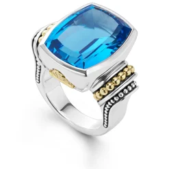 Gemstones<LAGOS Large Swiss Blue Topaz Statement Ring