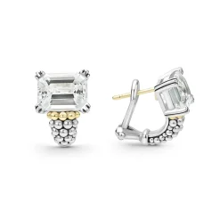 Huggie Earrings<LAGOS Large White Topaz Huggie Earrings