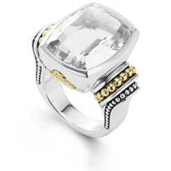 Gemstones<LAGOS Large White Topaz Statment Ring
