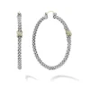 Hoop Earrings<LAGOS Large X Diamond Caviar Hoop Earrings