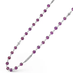 Chains<LAGOS Long Amethyst Beaded Necklace
