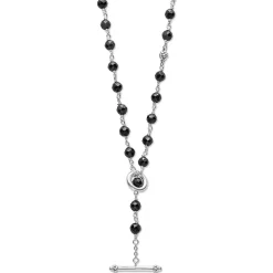 Chains<LAGOS Long Black Ceramic Beaded Necklace