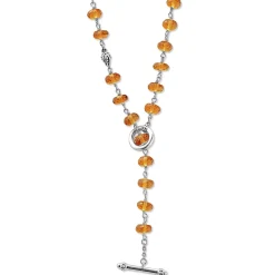 Gemstones<LAGOS Long Citrine Beaded Necklace