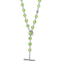 Gemstones<LAGOS Long Peridot Beaded Necklace