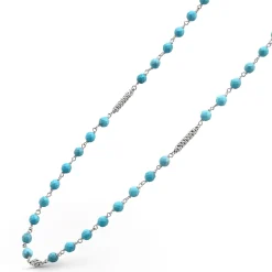 Gemstones<LAGOS Long Turquoise Beaded Necklace