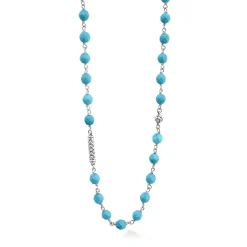Chains<LAGOS Long Turquoise Beaded Necklace