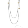 Gemstones<LAGOS Long Two-Tone Caviar Beaded Necklace