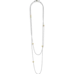 Gemstones<LAGOS Long Two-Tone Caviar Beaded Necklace