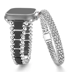 Watch Bands<LAGOS Matte Black Ceramic And Caviar Beaded Skull Bracelet Gift Set