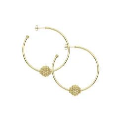 Hoop Earrings<LAGOS Medium 18K Gold Caviar Ball Hoop Earrings