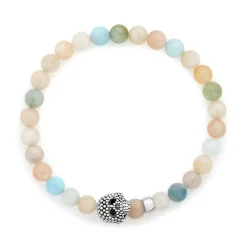 Bracelets<LAGOS Morganite Skull Bracelet