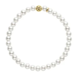 Pearl<LAGOS Pearl Gold Station Bead Bracelet