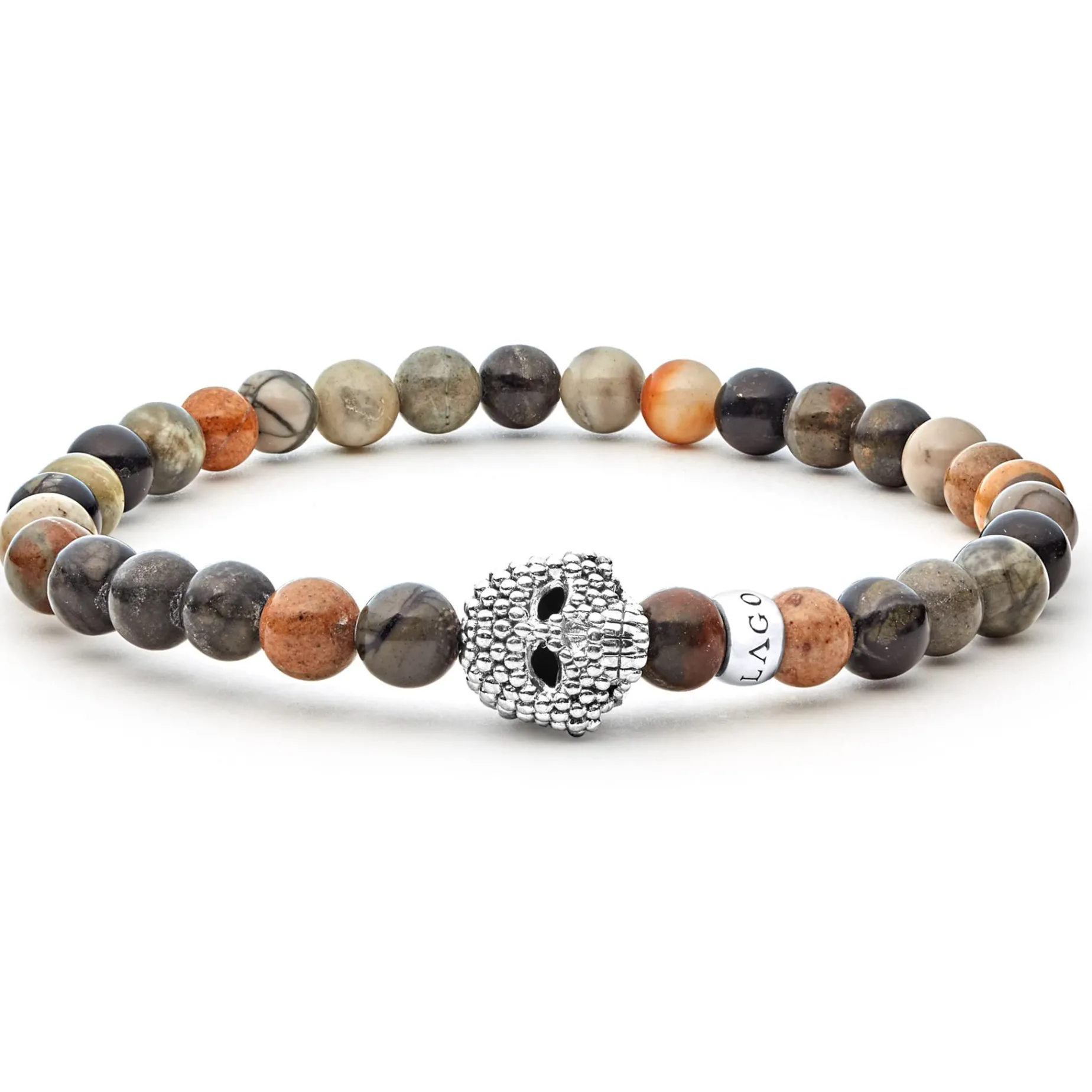 Gemstones<LAGOS Picasso Jasper Skull Bracelet