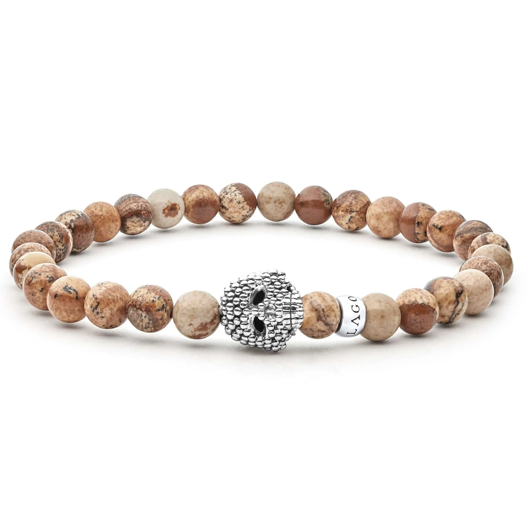 Gemstones<LAGOS Picture Jasper Skull Bracelet