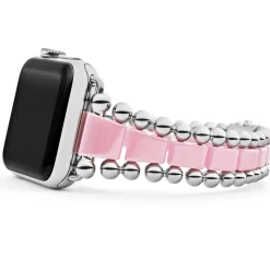 Watch Bracelets<LAGOS Pink Ceramic And Stainless Steel Watch Bracelet-42-49Mm