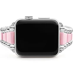 Watch Bracelets<LAGOS Pink Ceramic And Stainless Steel Watch Bracelet-42-49Mm