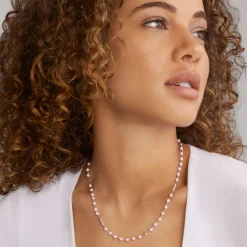 Chains<LAGOS Pink Ceramic Beaded Necklace