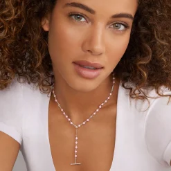 Chains<LAGOS Pink Ceramic Beaded Necklace