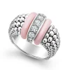 Diamonds<LAGOS Pink Ceramic Caviar Diamond Ring