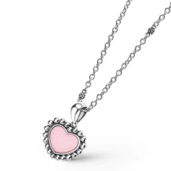 Gemstones<LAGOS Pink Ceramic Heart Necklace