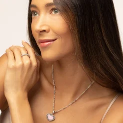 Gemstones<LAGOS Pink Ceramic Heart Necklace