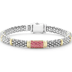 Gemstones<LAGOS Pink Sapphire Caviar Bracelet | 6Mm