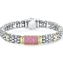 Gemstones<LAGOS Pink Sapphire Caviar Bracelet | 9Mm