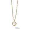 Gold<LAGOS Round Mother Of Pearl Pendant Necklace