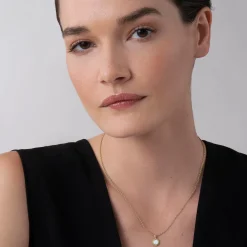 Gold<LAGOS Round Mother Of Pearl Pendant Necklace