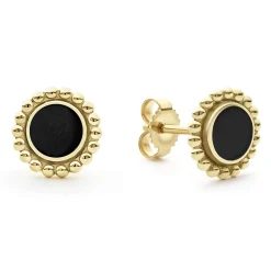 Stud Earrings<LAGOS Round Onyx Stud Earrings