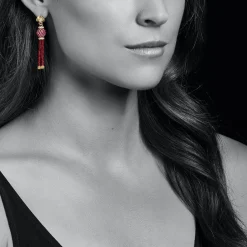 Gemstones<LAGOS Ruby And Diamond Tassel Drop Earrings