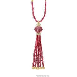 Diamonds<LAGOS Ruby And Diamond Tassel Pendant Necklace