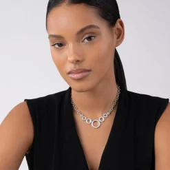 Diamonds<LAGOS Seven Circle Diamond Link Necklace