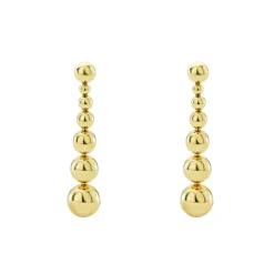 Gold<LAGOS Seven Graduated Bead Drop Earrings
