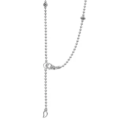 Chains<LAGOS Silver Caviar Beaded Necklace