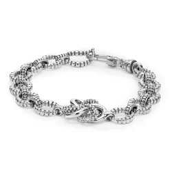 Link Bracelets<LAGOS Silver Love Knot Link Bracelet