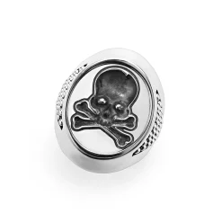 Rings<LAGOS Silver Skull Signet Ring