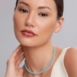 Caviar Necklaces<LAGOS Silver Station Ceramic Beaded Necklace 5Mm