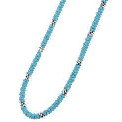 Caviar Necklaces<LAGOS Silver Station Ceramic Beaded Necklace 5Mm