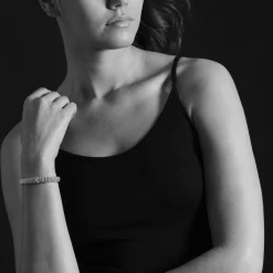 Diamonds<LAGOS Silver X Caviar Diamond Bracelet | 9Mm