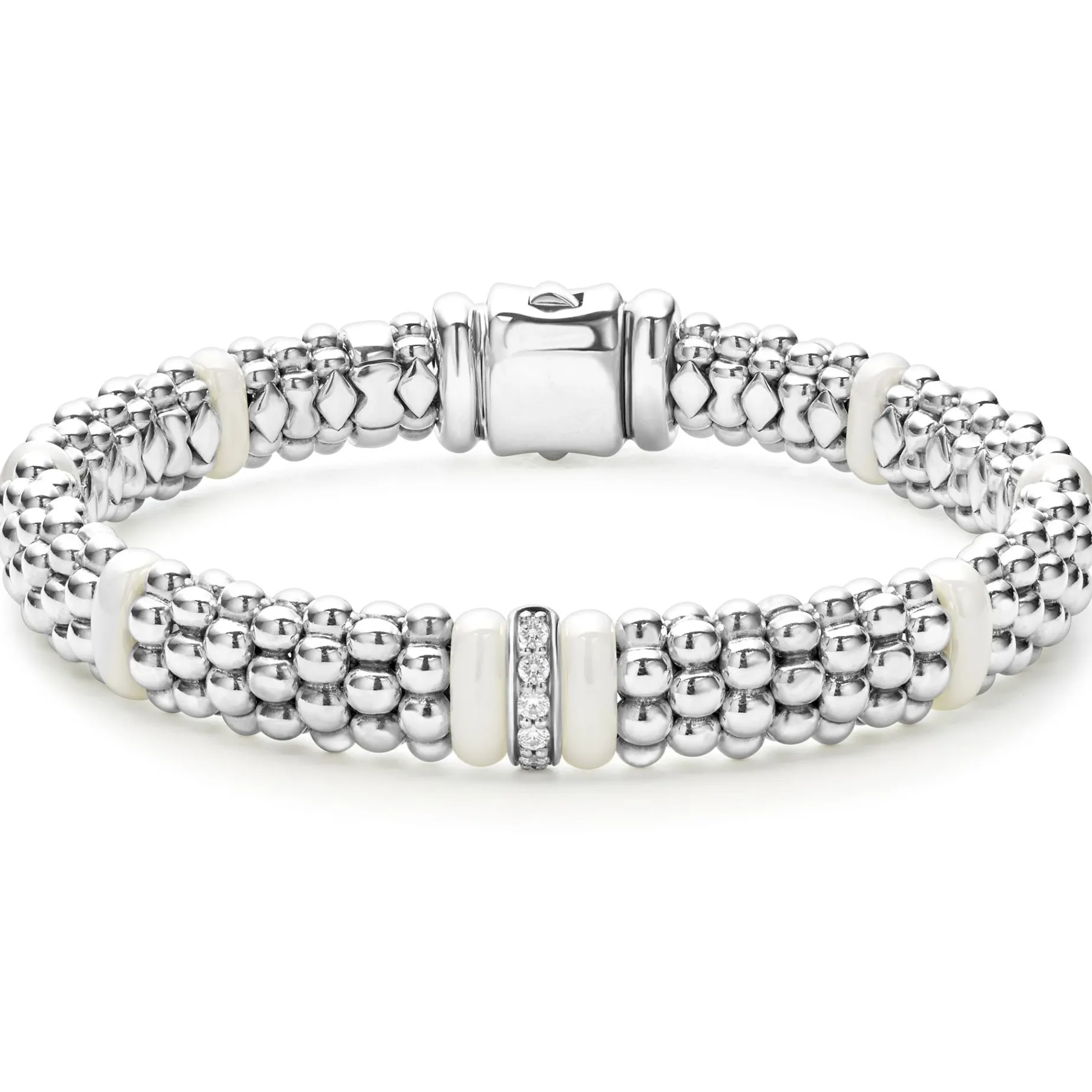 Caviar Bracelets<LAGOS Single Station Diamond Caviar Bracelet | 9Mm