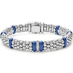 Caviar Bracelets<LAGOS Single Station Diamond Caviar Bracelet | 9Mm